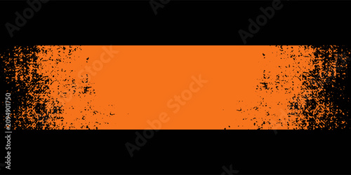 Orange block of paint isolated on transparent background