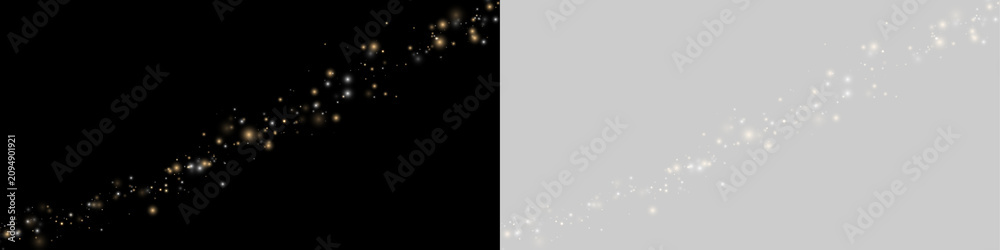 Obraz premium Gold glitter cloud PNG creates a floating texture with sparkling dust and warm light. Premium overlay enhances creative projects. Great for designs.
