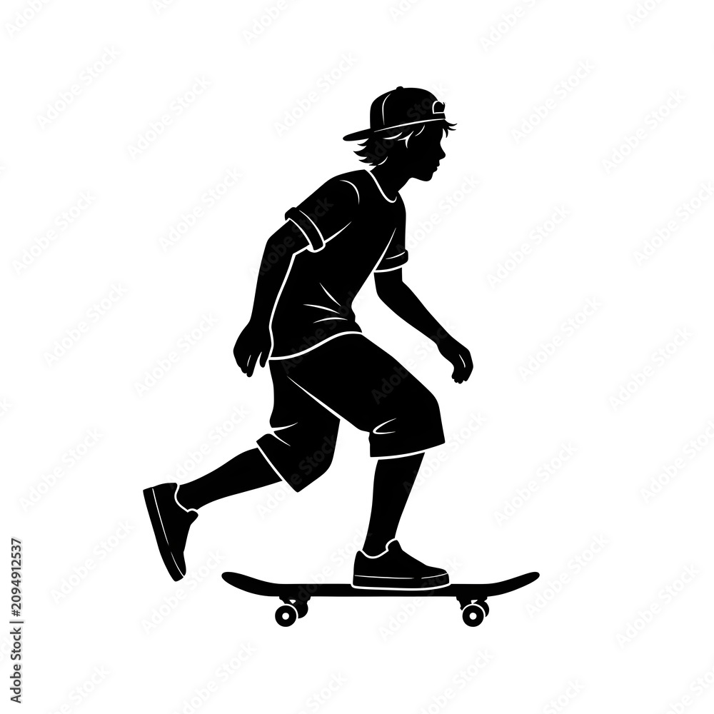 Obraz premium silhouette of hockey player