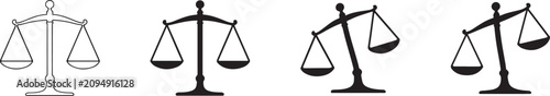 Photos Concept of Legal Balance and Fairness with Modern Artistic Scales of Justice