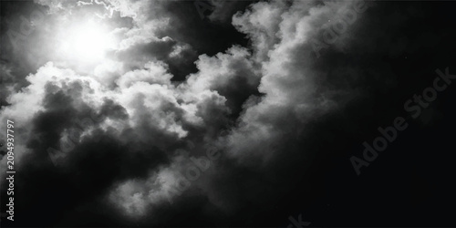 Tableau sur toile Dramatic Dark Storm Clouds Across the Sky with Moody Cloudscape Atmospheric Weat