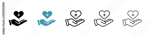 Quadro su tela Quality of life vector icon logo or illustration