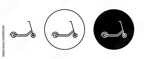 Scooter bike vector icon logo or illustration