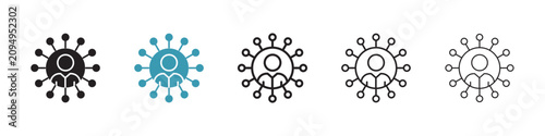 Bild auf Leinwand Stakeholders vector icon logo or illustration