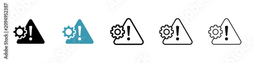 Konstfotografi System error vector icon logo or illustration
