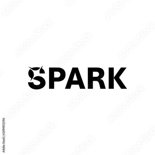 Spark word mark logo design inspiration