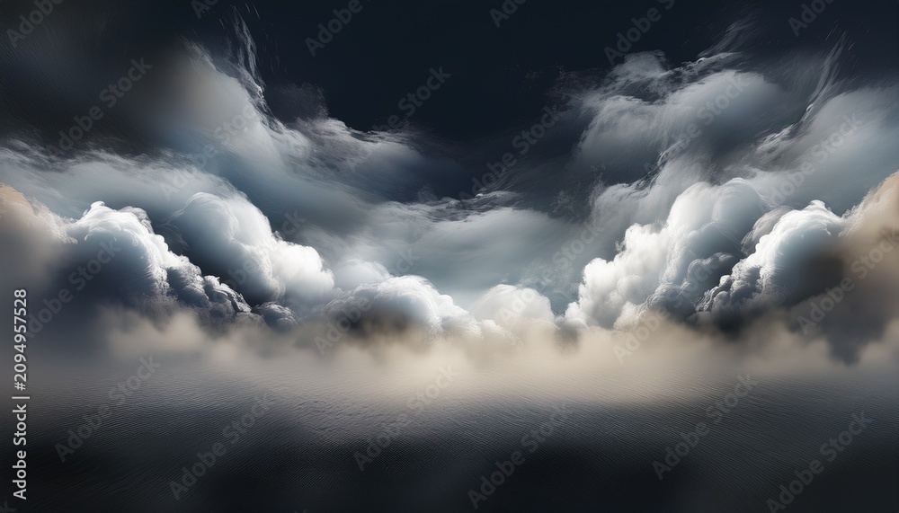 Obraz premium Abstract Weathered Cloud Overlay Texture With Dramatic Open Spaces On Transparent Background