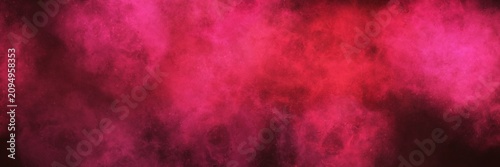 Fotografie Intense rose-red and deep magenta foggy haze on black