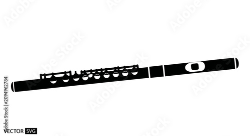 Konstfotografi Transverse flute silhouette musical instrument icon