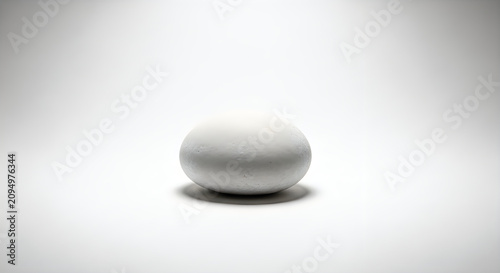 Minimalist white abstract oval shape