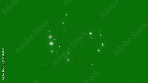 Particle magic tail sparkling glitter star dust, animated white sparkles overlay on green screen background, particles glitter magical shimmer stars,