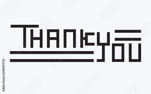box simple thank you text design