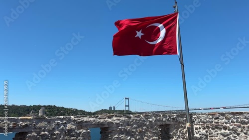 A view from the historic Anatolian Fortress in Beykoz, Istanbul, Turkey.