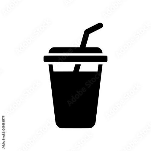 Fotografie Thai Tea icon featuring Thailand's popular sweet iced tea beverage known for its vibrant color and rich flavor