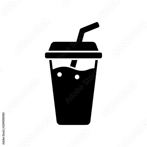 Fotografi Thai Tea icon featuring Thailand's popular sweet iced tea beverage known for its vibrant color and rich flavor