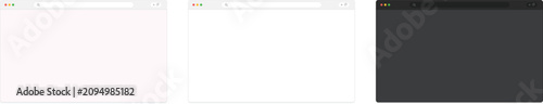 Modern Web Browser Window Mockup Templates for Website UI Design Vector Collection Set, Vector, Illustration