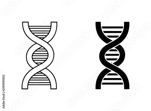 Photos DNA Helix Icons, Genetic Double Helix Symbols, Molecular Biology Science Graphic