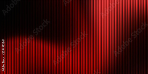 Glossy metallic deep red and black ribbed fractal glass texture effect background, vertical stripes reeded glass wave glow for premium tech product visual, web header, banner or presentation