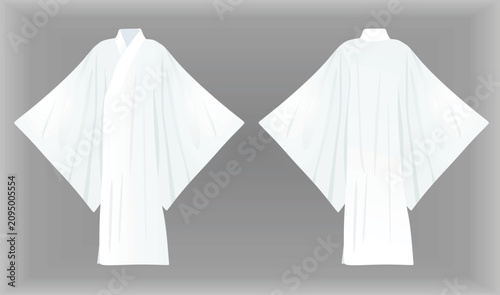 Bild auf Leinwand White budhism clothes. vector illustration