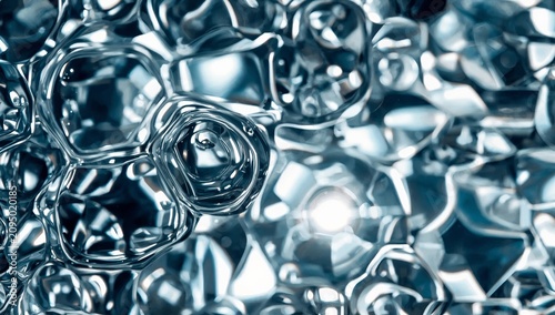Shiny Bubbles Reflect Light in Abstract Arrangement With Clear Details and Sh...