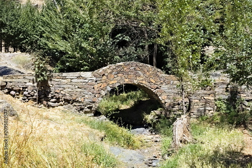 Slate bridge in the Spanish village of Patones de Arriba.
