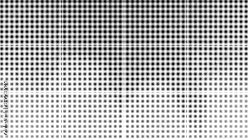 Halftone pattern with gradient effect from black to white