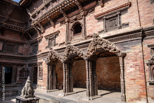 Canvastavla Sundari Chowk Courtyard Wood Carvings Patan Durbar Square