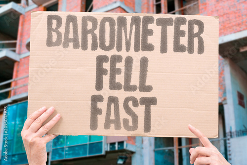 Photos "Barometer Fell Fast" Pressure dropped signaling incoming storm