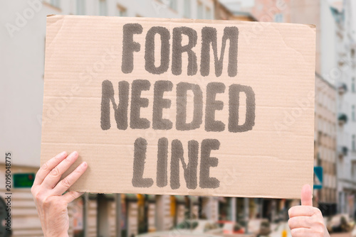 Fotografía "Form Needed Line" Document required an extra entry