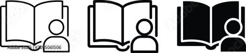 Konstfotografi Open book with a person reading and a person