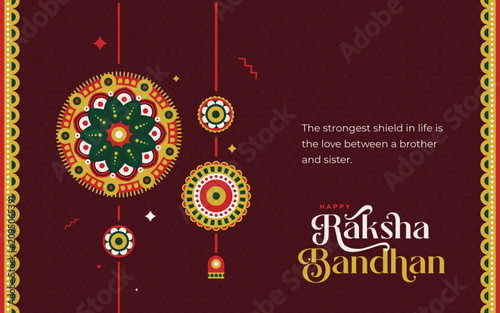 Happy Raksha Bandhan Festival Background Illustration Design