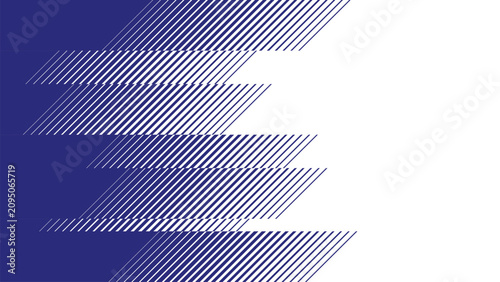 Bild auf Leinwand Dynamic dark blue and white zigzag halftone stripe background for sports branding and energetic motion design vector illustration professional graphic element creative layout composition