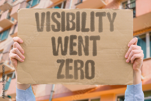Konstfotografi "Visibility Went Zero" Whiteout conditions erased the world