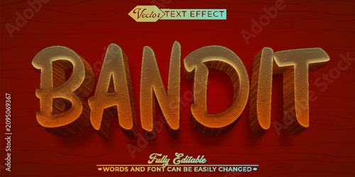 Canvastavla Fearless Bandit Outlaw Adventure Typography Vector Fully Editable Smart Object