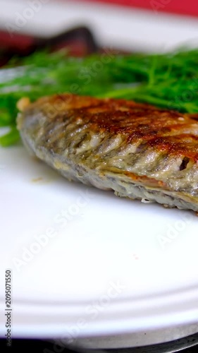 full recipe Complete process of cooking crispy fried crucian carp from cleaning and seasoning to golden frying in nonstick pan creating traditional homemade fish recipe close up food video