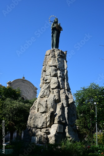 Konstfotografi Monument to the Immaculate Conception in the historic Plebiscito Square in Barletta, Apulia, Italy