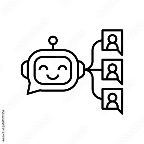 Robot chatting with human users online.
