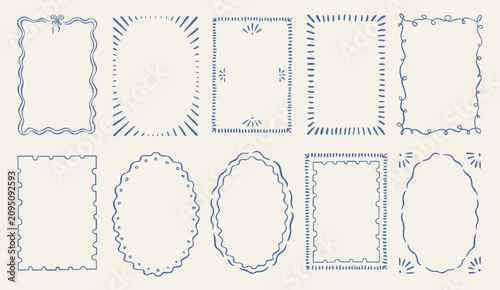 Fényképezés Whimsical Mediterranean frame set