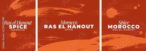 Quadro su tela Morocco Ras el Hanout spice poster template