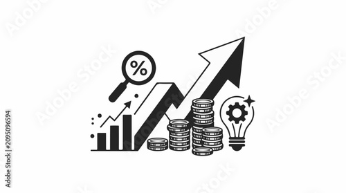 Financial growth and innovation graphic