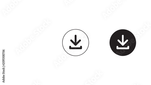 Download circular icons black vs white