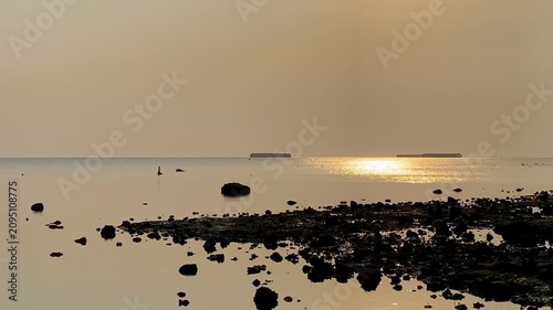 Sunset at a Rocky Seashore