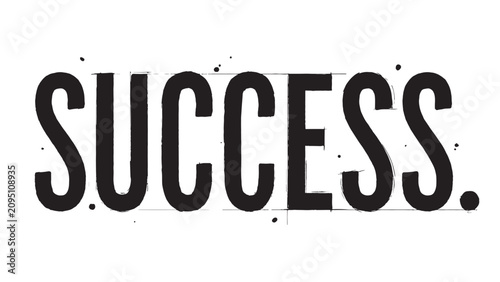   
Success bold textured typography icon