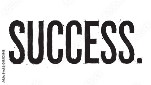   
Success bold textured typography icon