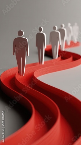 Creative abstract illustration depicting the concept succession planning the leadership pipeline highlighting future leaders in business setting