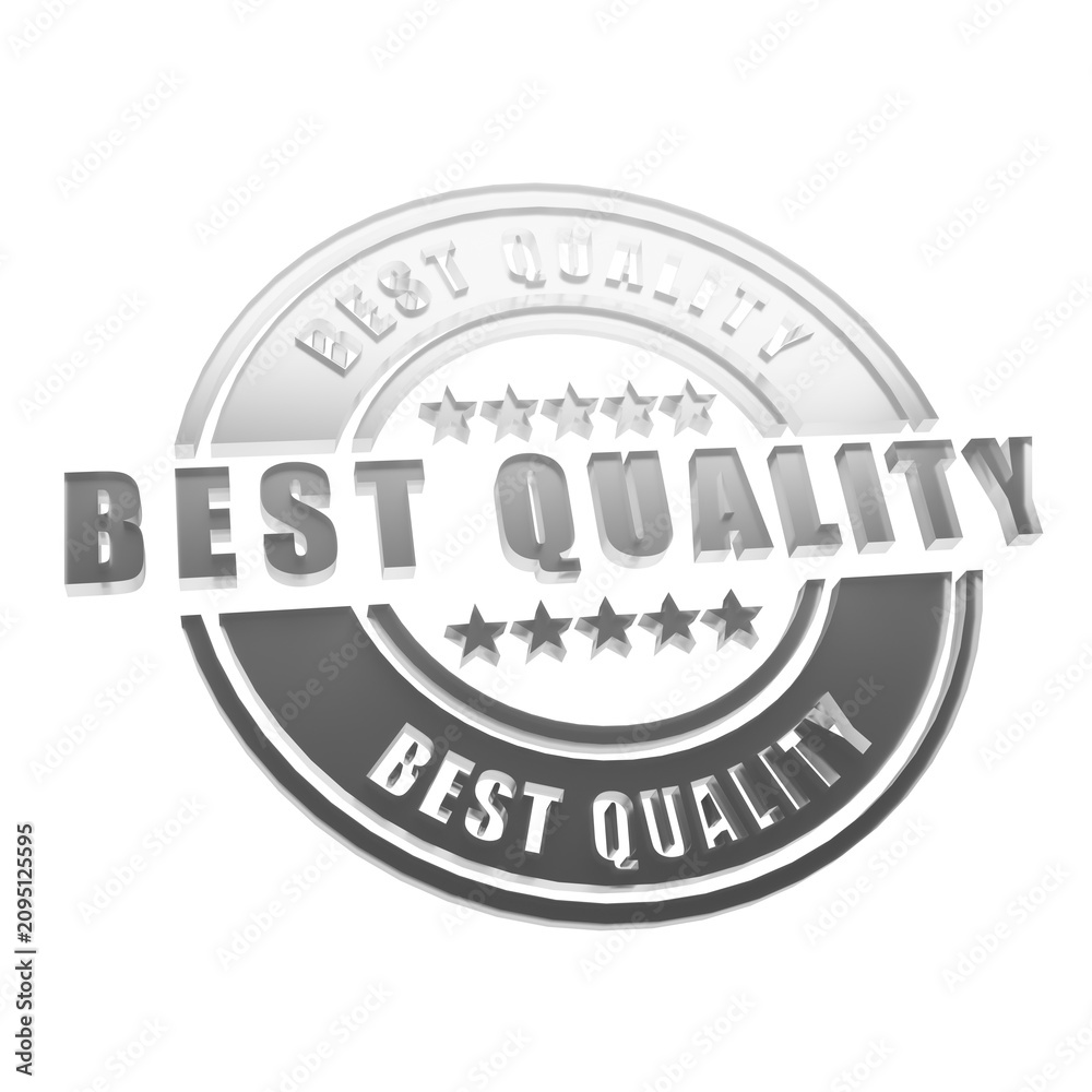 Fototapeta premium 3d render up side view glass best quality stamp illustration element