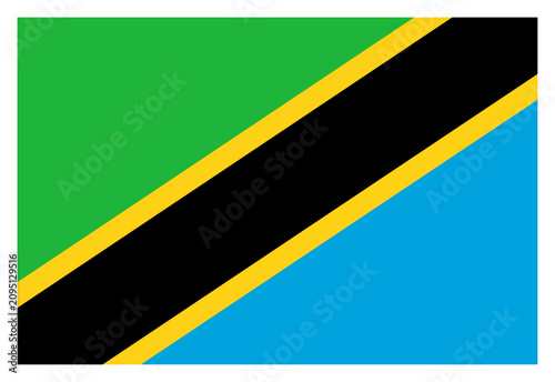 Rectangle Tanzania Flag African Country