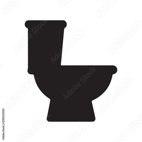 Fotografie Toilet icon vector flush wc bathroom  icon