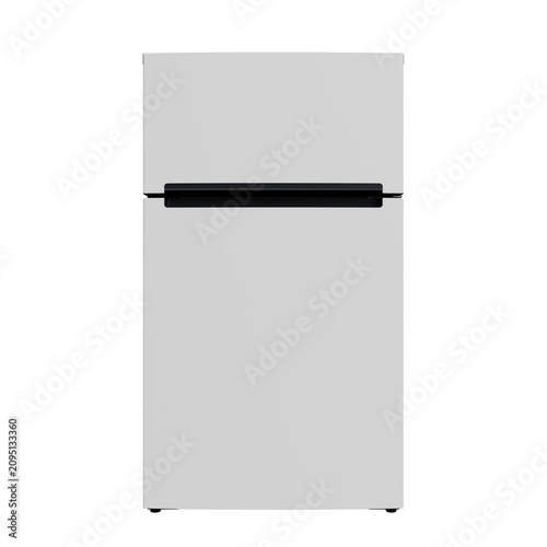 Canvastavla Modern minimalist refrigerator with a sleek design and black handle