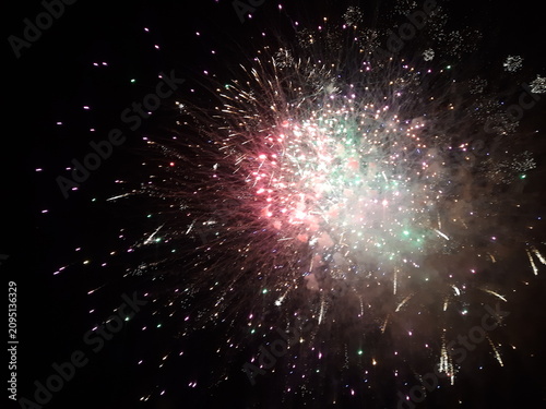 fireworks in the night sky
